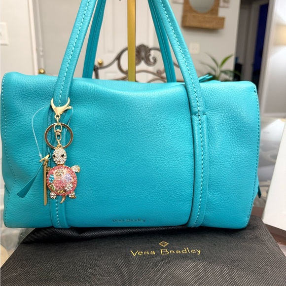 🥳🥳 HOST PICK 🥳🥳  Vera Bradley Aqua Satchel - Picture 2 of 8